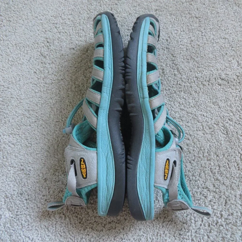 Keen Whisper Womens Waterproof Sandals Size 9.5 Gray/Peacock Green(or teal?) - Picture 8 of 11